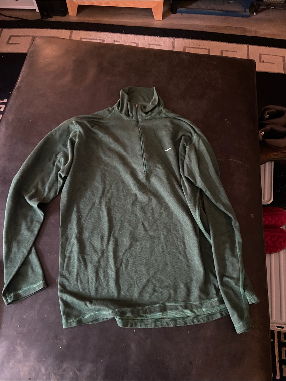 vintage Patagonia Dark Green Half-Zip Turtleneck Sweater
